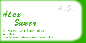 alex sumer business card